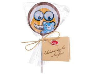 Čokoládové lízatko z horkej čokolády s obrázkom