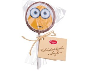 Čokoládové lízatko z mliečnej čokolády s obrázkom